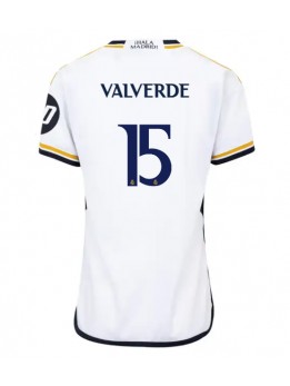 Real Madrid Federico Valverde #15 Heimtrikot für Frauen 2023-24 Kurzarm